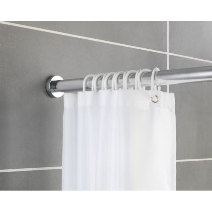WENKO 24888100 - Barra de ducha LUZ 185x2,8 cm acero inoxidable/cromo brillante
