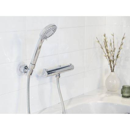 WENKO 24918100 - Cabezal de ducha BASIC LINE 9,5x9,5 cm cromo brillante/plateado