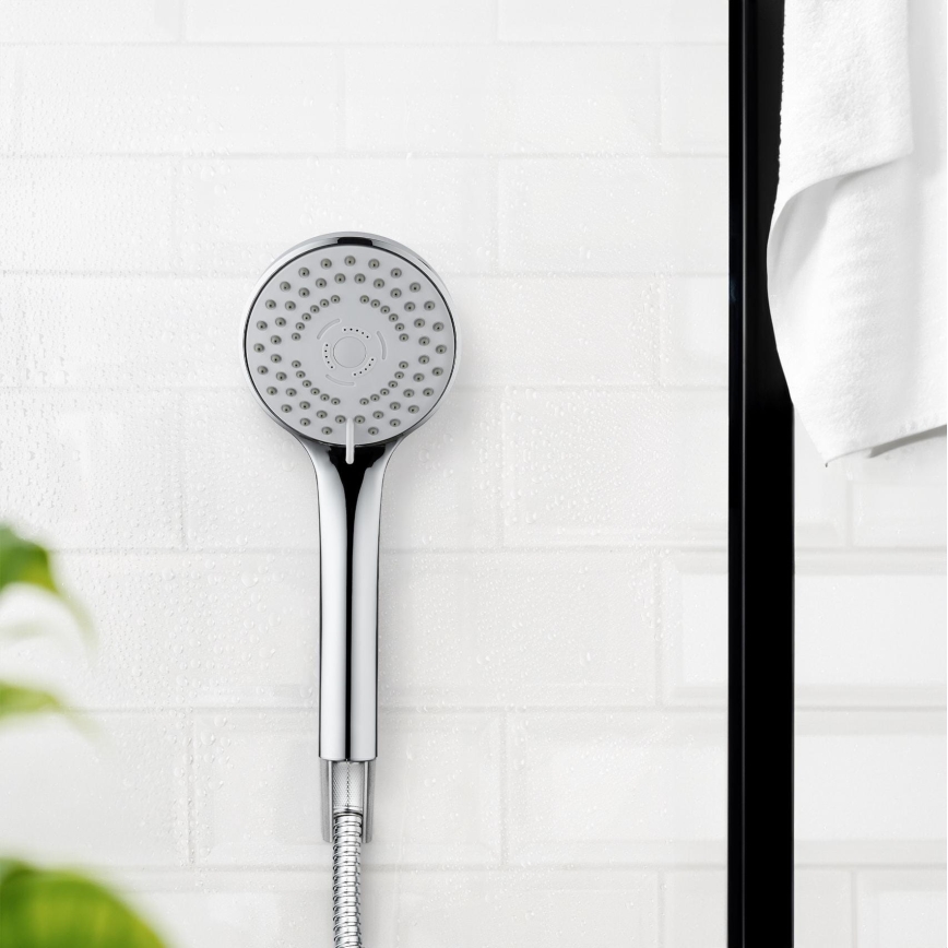 WENKO 24918100 - Cabezal de ducha BASIC LINE 9,5x9,5 cm cromo brillante/plateado