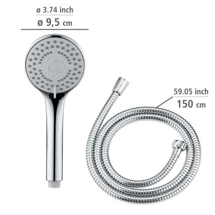 WENKO 24918100 - Cabezal de ducha BASIC LINE 9,5x9,5 cm cromado brillante/plateado
