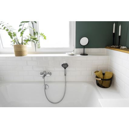 WENKO 24921100 - Cabezal de ducha SISTEMA DE AHORRO DE AGUA 12x12 cm, cromo brillante/gris