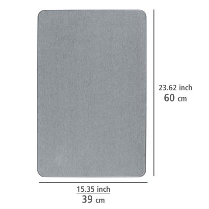 WENKO 24936100 - Alfombrilla SIMI 39x60 cm, gris
