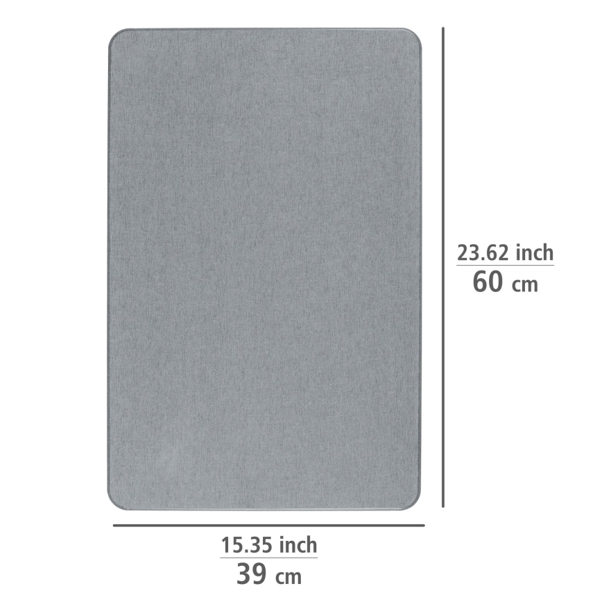 WENKO 24936100 - Alfombrilla SIMI 39x60 cm, gris