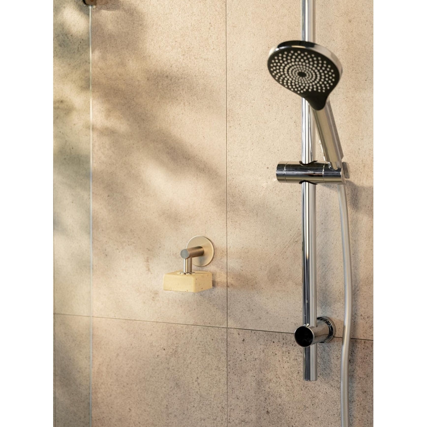 WENKO 24971100-Soporte para jabón TURBO-LOC 4,5x7 cm plateado