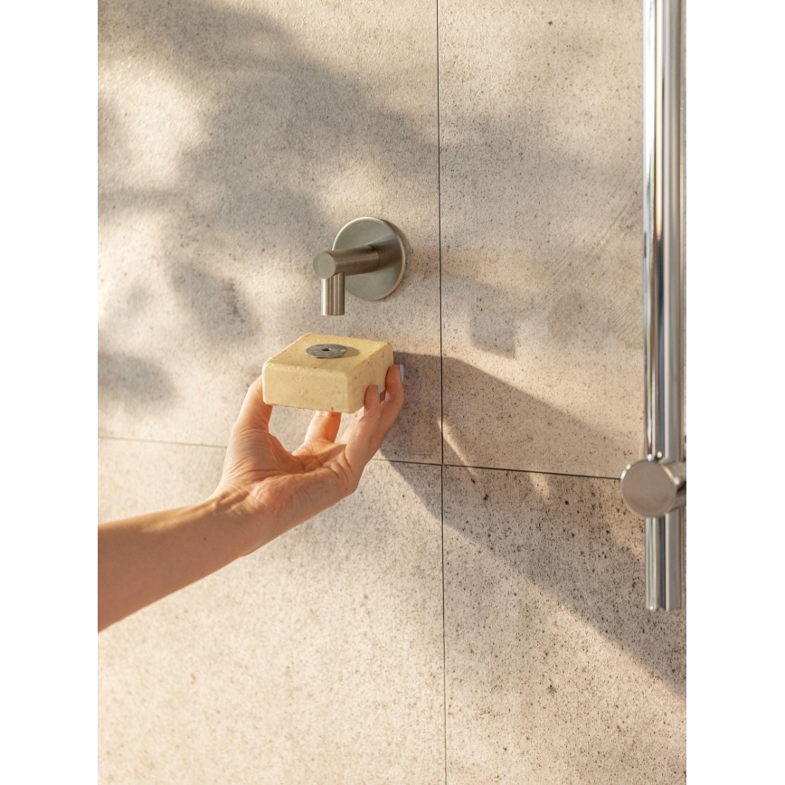 WENKO 24971100-Soporte para jabón TURBO-LOC 4,5x7 cm plateado
