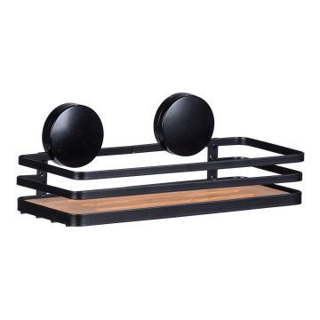 WENKO 24979800-Repisa ALBA 26,5x12,5 cm negro/marrón
