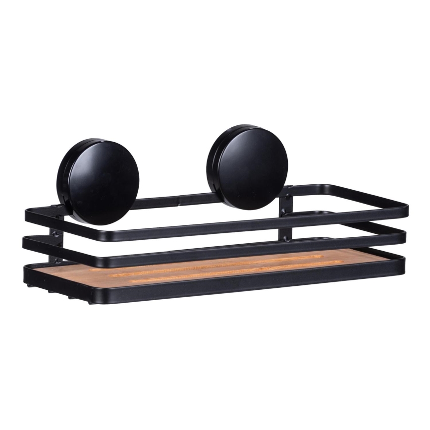 WENKO 24979800-Repisa ALBA 26,5x12,5 cm negro/marrón