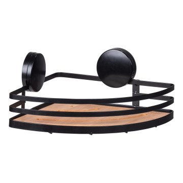 WENKO 24980800-Estante ALBA 27,3x21 cm negro/marrón