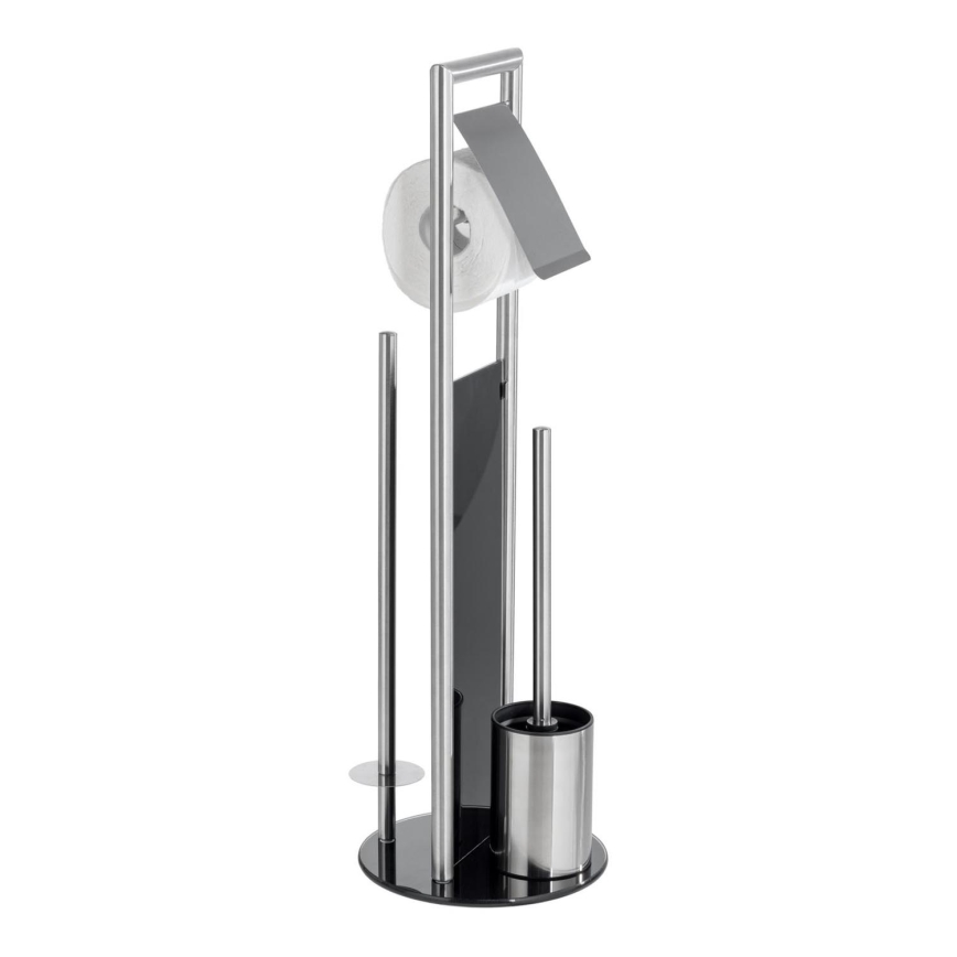 WENKO 24981800 - Juego para WC RAVINA 20x70 cm acero inoxidable/plateado