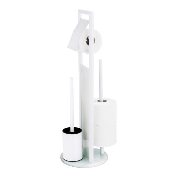 WENKO 24983800 - Set para inodoro RAVINA 20x70 cm acero inoxidable/blanco