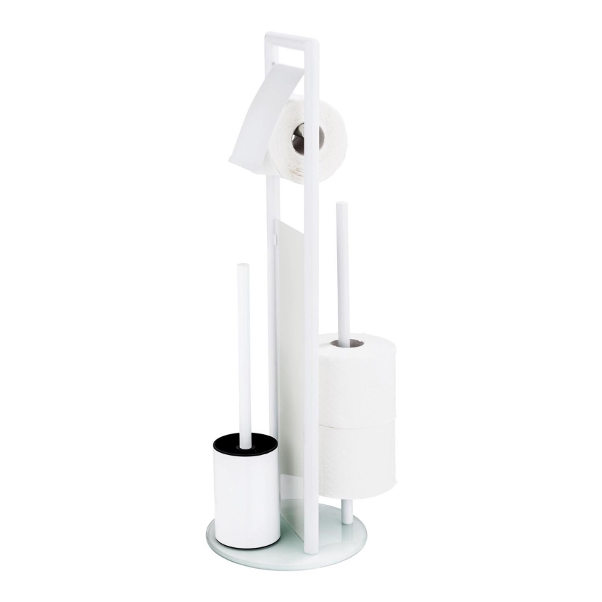WENKO 24983800 - Set para inodoro RAVINA 20x70 cm acero inoxidable/blanco