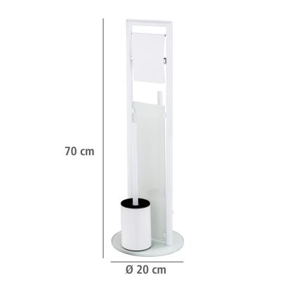 WENKO 24983800 - Set para inodoro RAVINA 20x70 cm acero inoxidable/blanco