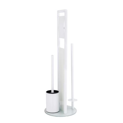 WENKO 24983800 - Set para inodoro RAVINA 20x70 cm acero inoxidable/blanco