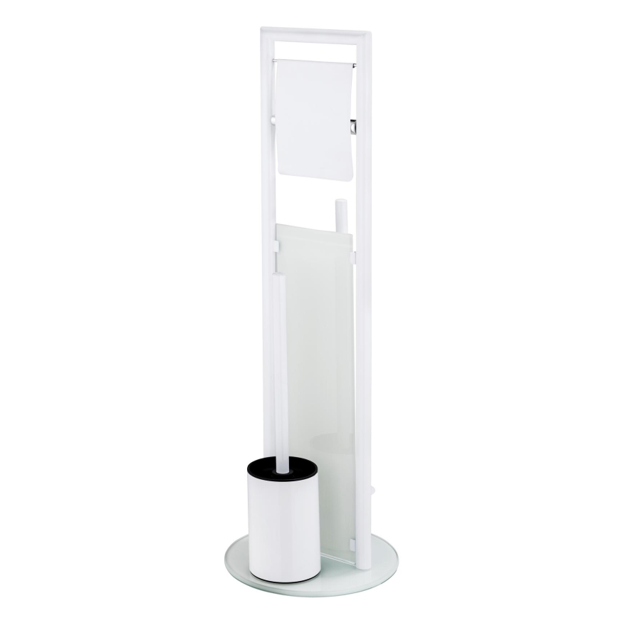 WENKO 24983800 - Set para inodoro RAVINA 20x70 cm acero inoxidable/blanco