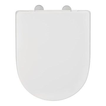 WENKO 24988100-WC Asiento para WC EXCLUSIVE 45 x 36,5 cm blanco/plateado