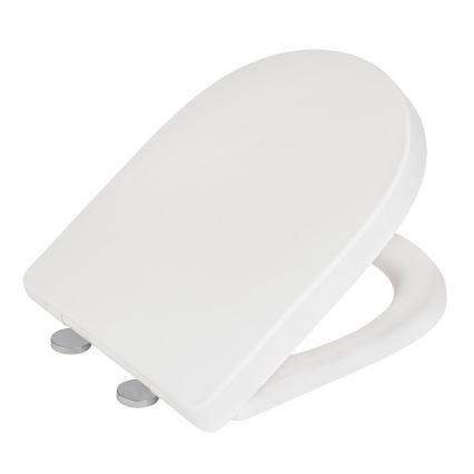WENKO 24988100-WC Asiento para WC EXCLUSIVE 45 x 36,5 cm blanco/plateado