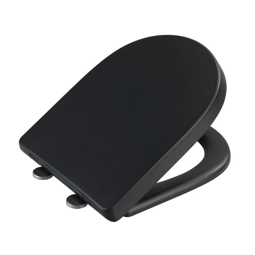 WENKO 24989100-WC asiento de WC EXCLUSIVE 36,5x45 cm negro/plateado