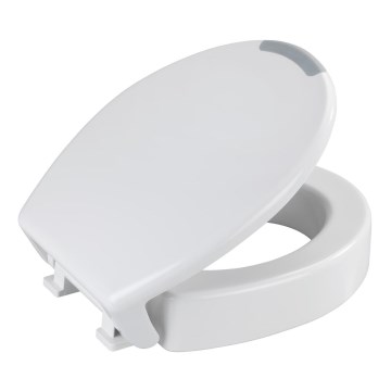 WENKO 25005100-Asiento de inodoro SECURA 37x44 cm blanco/gris