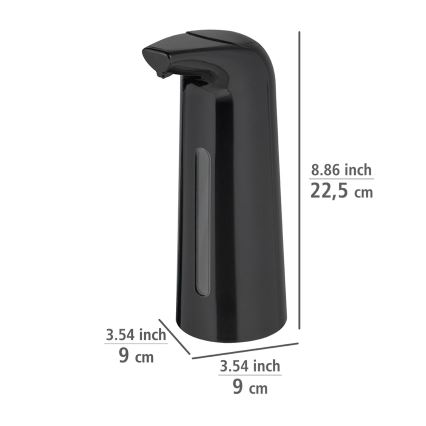 WENKO 25097100-Dispensador de jabón LARINO 9x21,5 cm negro