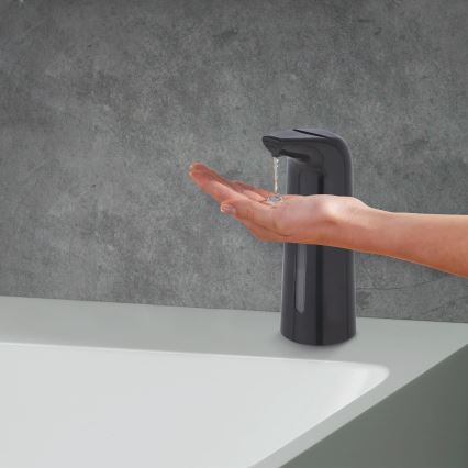 WENKO 25097100-Dispensador de jabón LARINO 9x21,5 cm negro