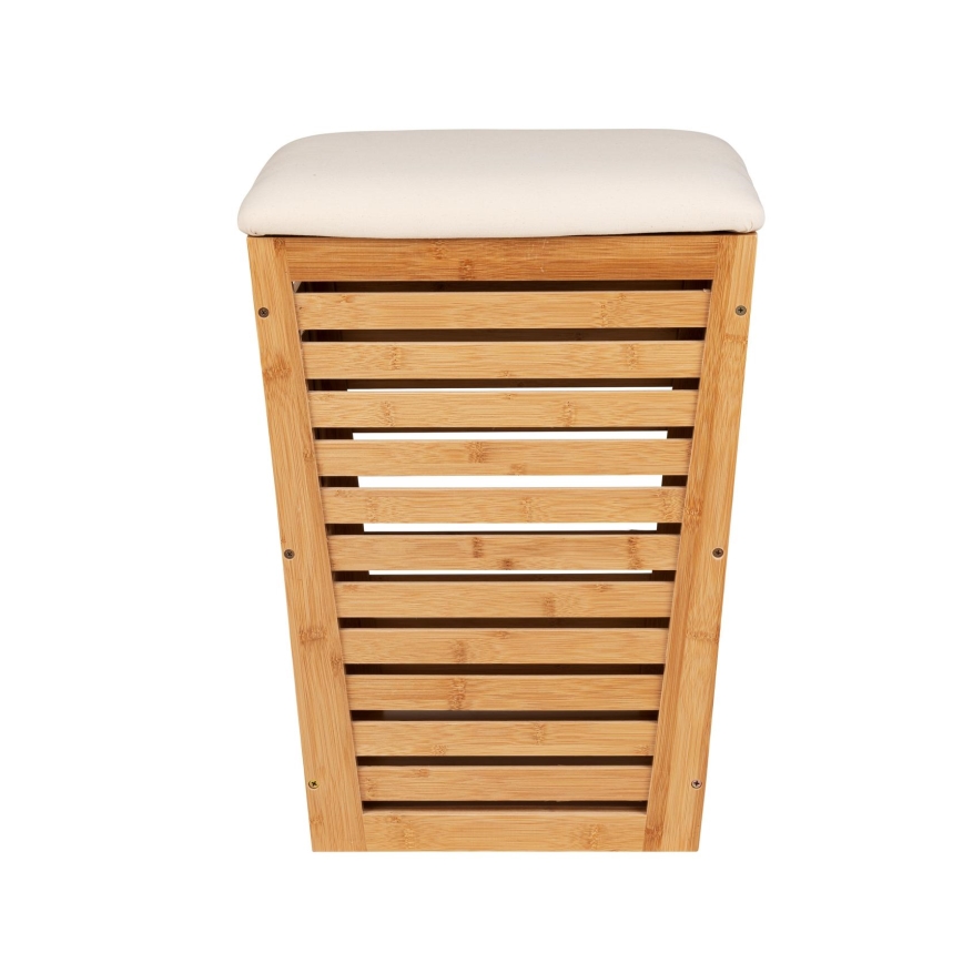 WENKO 25143100 - Cesto para ropa BAMBUSA 40x56 cm marrón