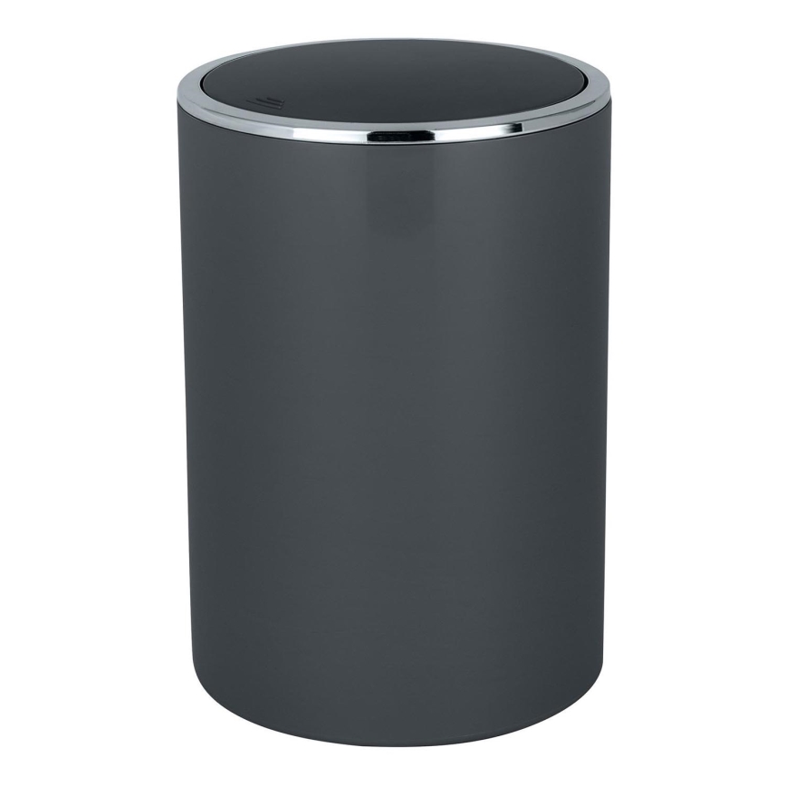 WENKO 25146100 - Cesta INCA 18,5x25,5 cm antracita/cromo brillante