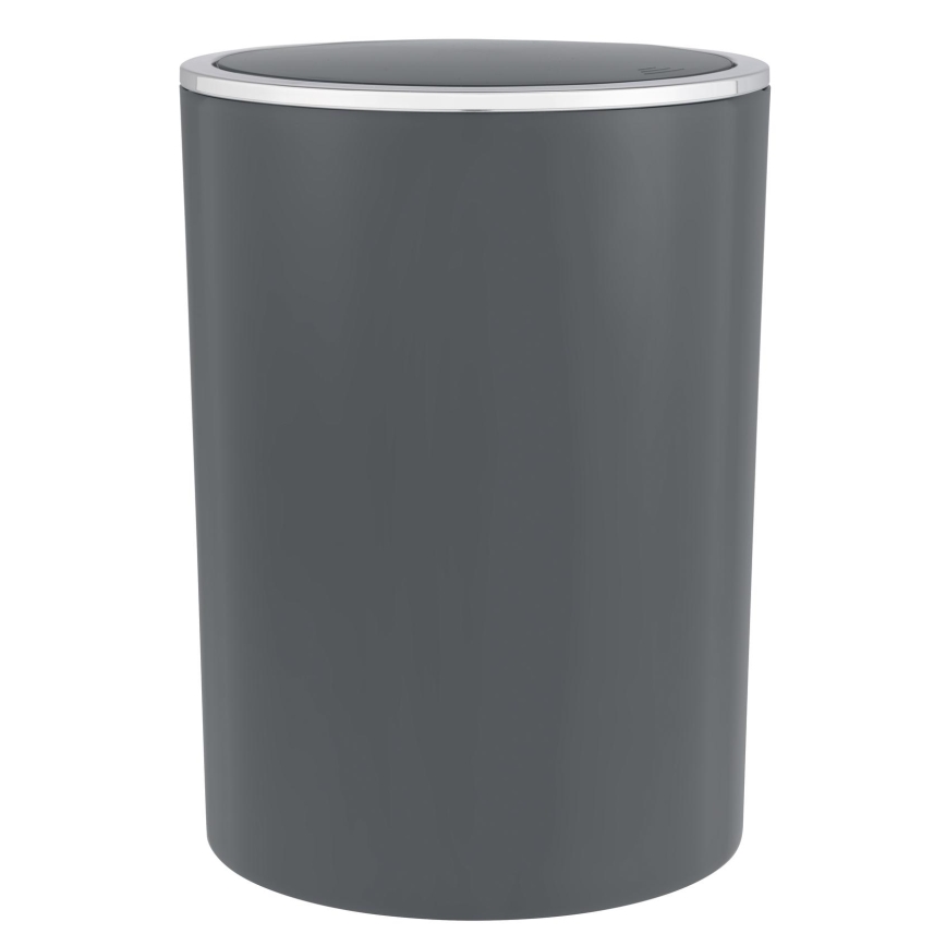 WENKO 25146100 - Cesta INCA 18,5x25,5 cm antracita/cromo brillante