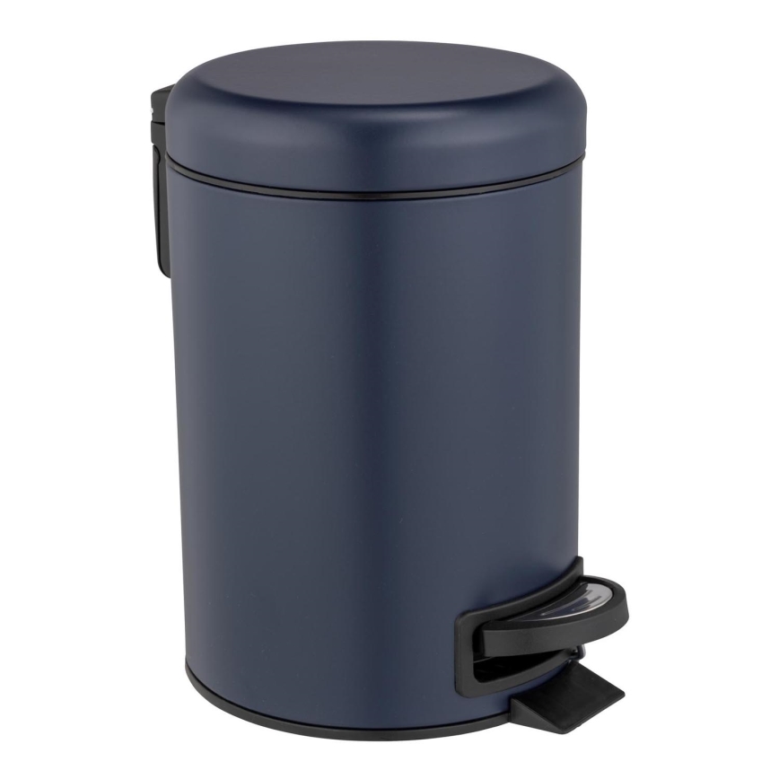 WENKO 25153100 - Papelera LEMAN 17x25 cm azul/negro