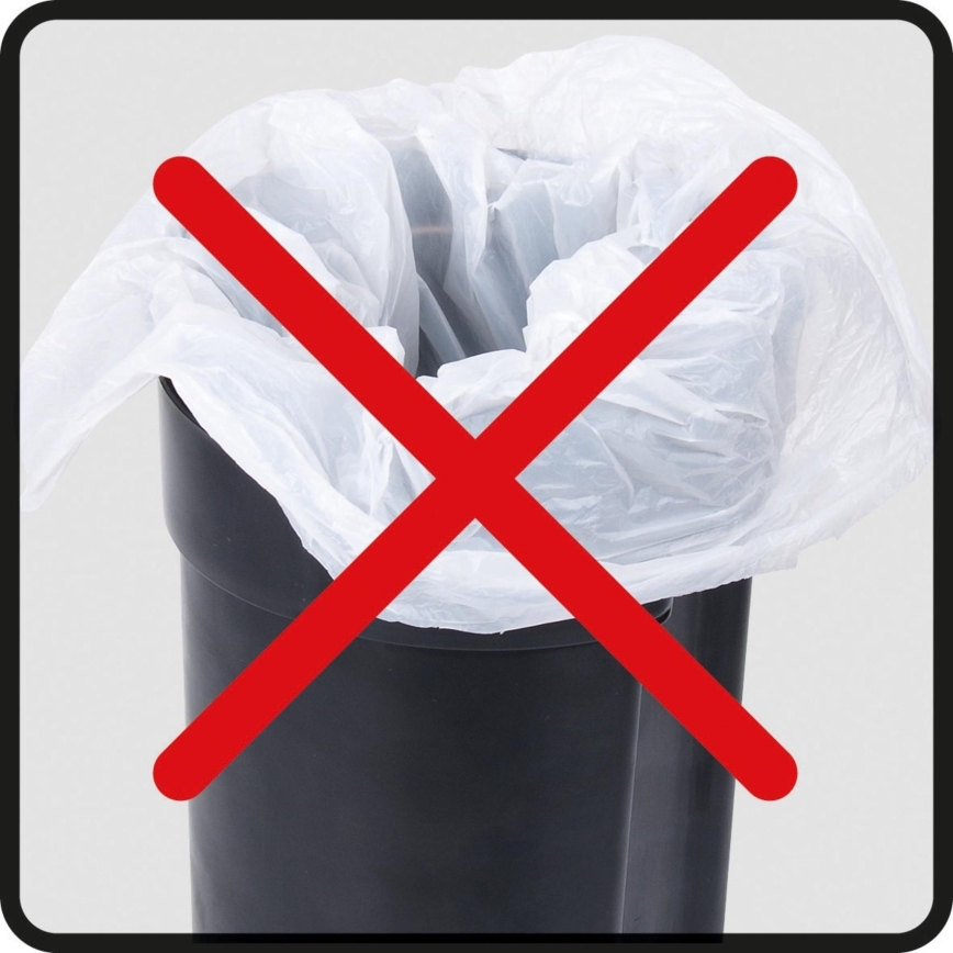 WENKO 25153100 - Papelera LEMAN 17x25 cm azul/negro