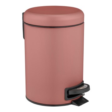 WENKO 25155100 - Papelera LEMAN 17x25 cm rosa/negro