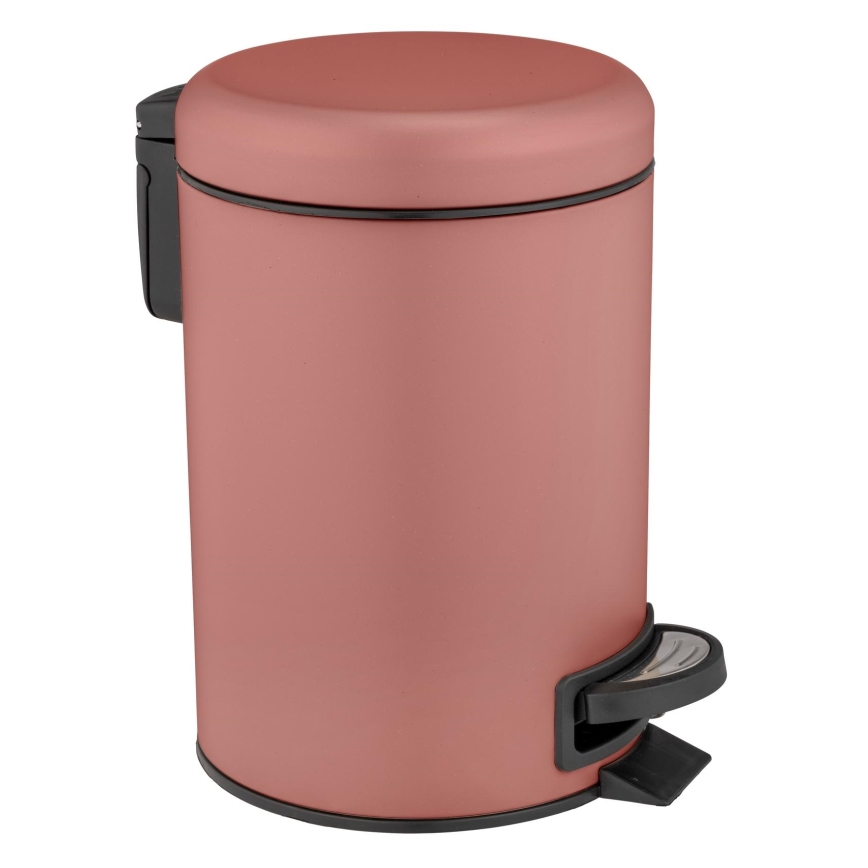 WENKO 25155100 - Papelera LEMAN 17x25 cm rosa/negro