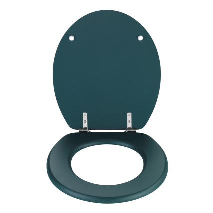 WENKO 25171100-WC Asiento para inodoro PRIMA 37x41 cm verde/plata