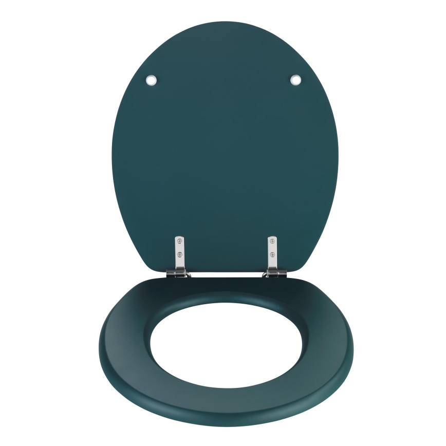 WENKO 25171100-WC Asiento para inodoro PRIMA 37x41 cm verde/plata
