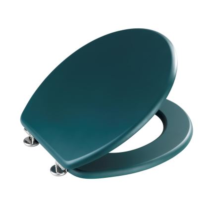 WENKO 25171100-WC Asiento para inodoro PRIMA 37x41 cm verde/plata