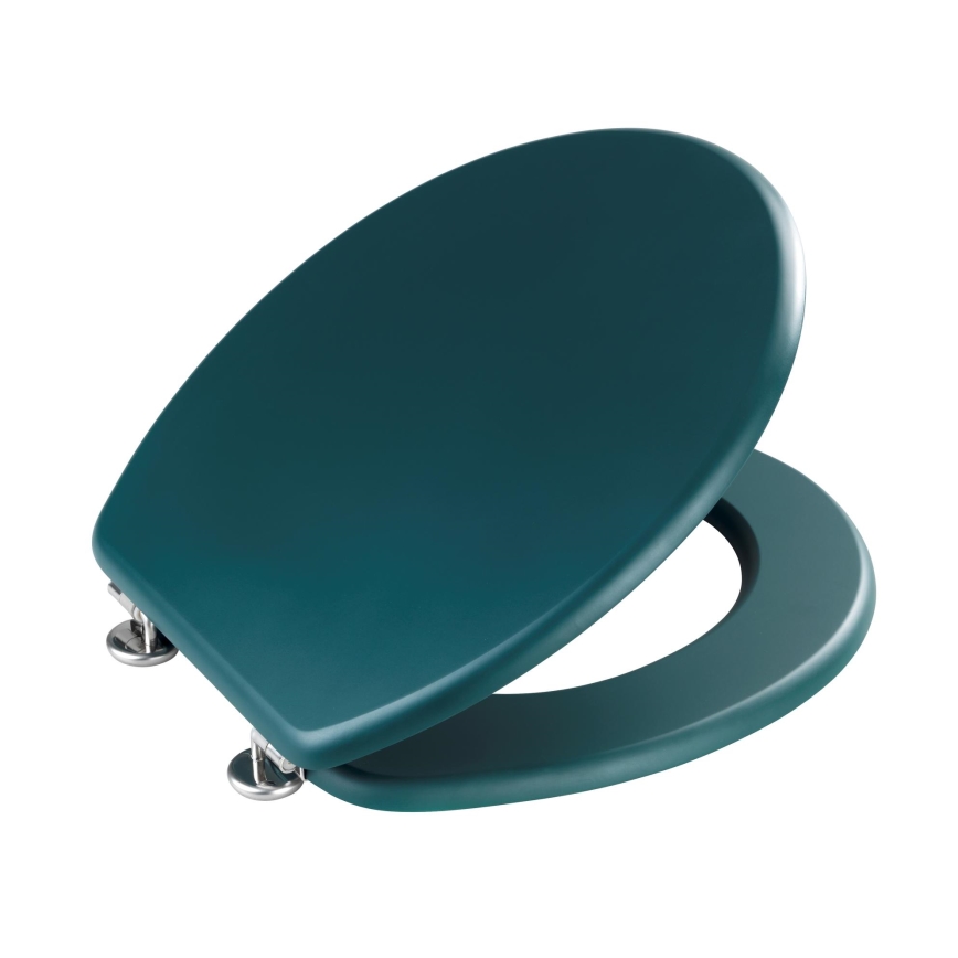 WENKO 25171100-WC Asiento para inodoro PRIMA 37x41 cm verde/plata