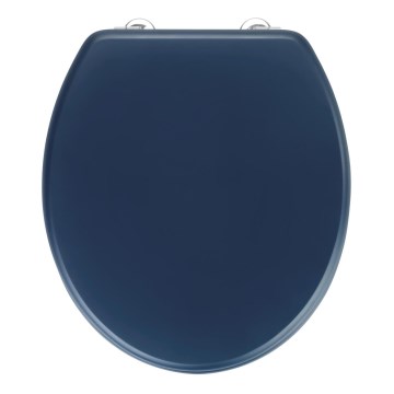 WENKO 25172100-WC Asiento de inodoro PRIMA 37x41 cm azul/plata