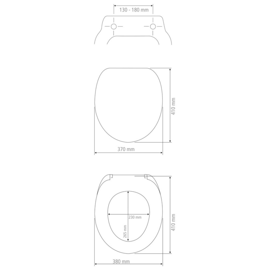 WENKO 25172100-WC Asiento de inodoro PRIMA 37x41 cm azul/plata