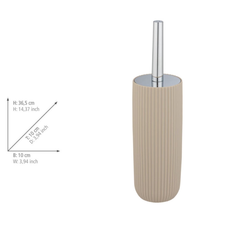 WENKO 25185100 - Escobilla para WC AGROPOLI 10x36,5 cm beige