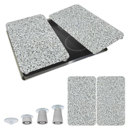 WENKO 2521120500-Funda para tabla ABDECKPLATTE - NEUTRAL 30x52 cm granito/multicolor
