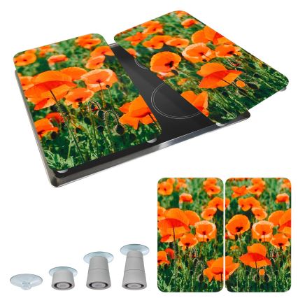 WENKO 2521434500-Placa de cubierta ABDECKPLATTE - FLOR/PLANTA 30x52 cm multicolor