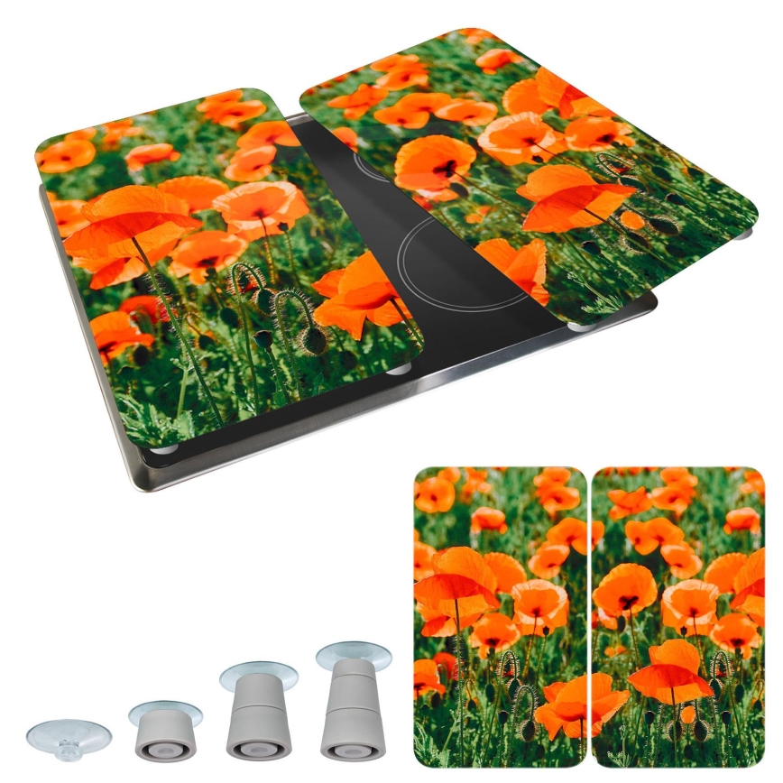 WENKO 2521434500-Placa de cubierta ABDECKPLATTE - FLOR/PLANTA 30x52 cm multicolor