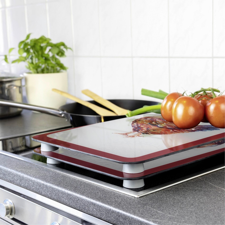 WENKO 2521471500 - Placa protectora ABDECKPLATTE - GRAFIK 30 x 52 cm, multicolor