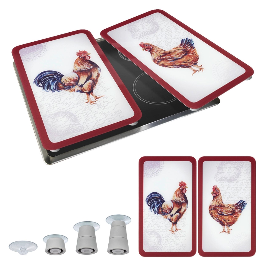 WENKO 2521471500 - Placa protectora ABDECKPLATTE - GRAFIK 30 x 52 cm, multicolor