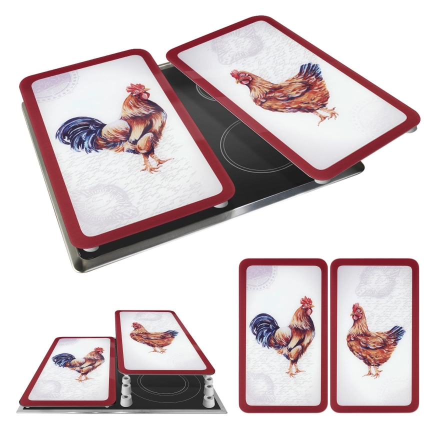 WENKO 2521471500 - Placa protectora ABDECKPLATTE - GRAFIK 30 x 52 cm, multicolor