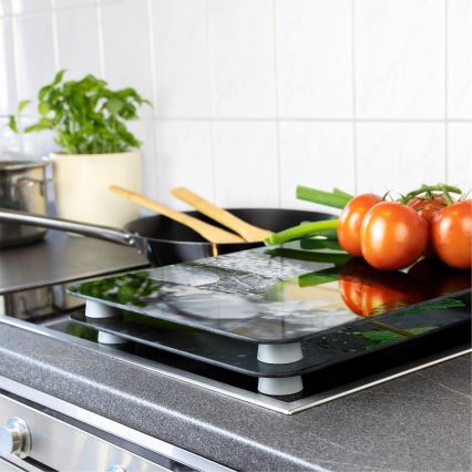 WENKO 2521482100 - Cubierta para placa de cocina 52x30 cm multicolor/gris/transparente