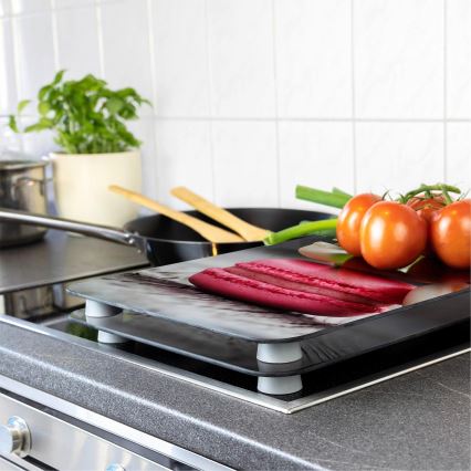 WENKO 2521496100 - Cubierta para placa de cocina 52x30 cm multicolor/gris/transparente