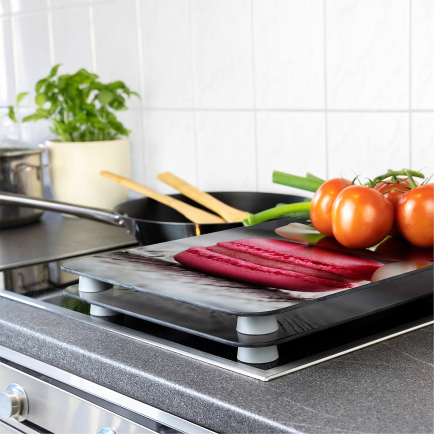 WENKO 2521496100 - Cubierta para placa de cocina 52x30 cm multicolor/gris/transparente