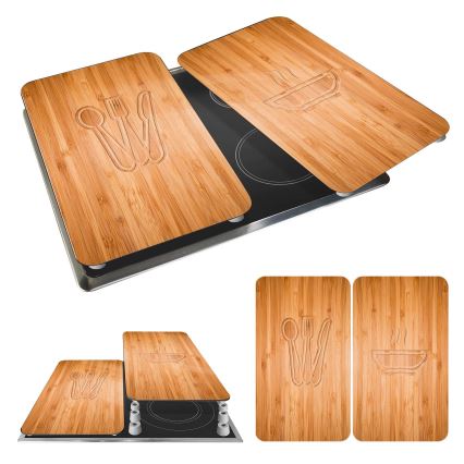 WENKO 2521497100 - Cubierta para placa de cocina 52x30 cm multicolor/gris/transparente
