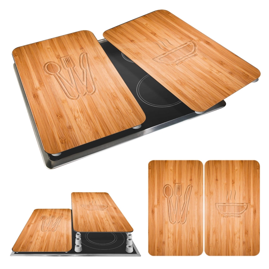 WENKO 2521497100 - Cubierta para placa de cocina 52x30 cm multicolor/gris/transparente