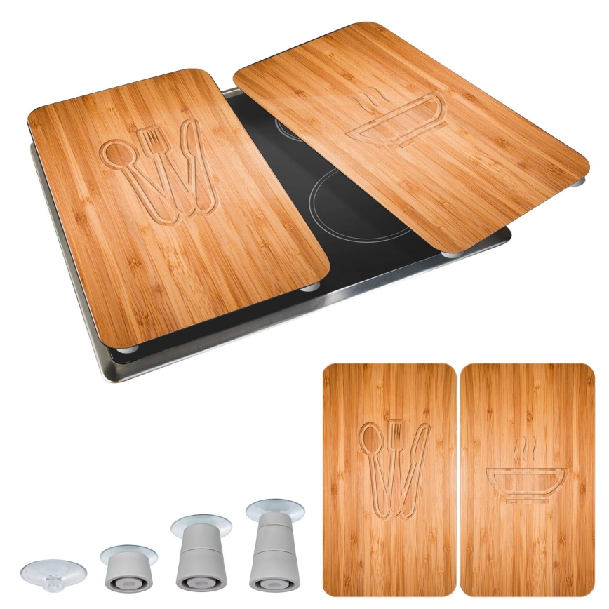 WENKO 2521497100 - Cubierta para placa de cocina 52x30 cm multicolor/gris/transparente
